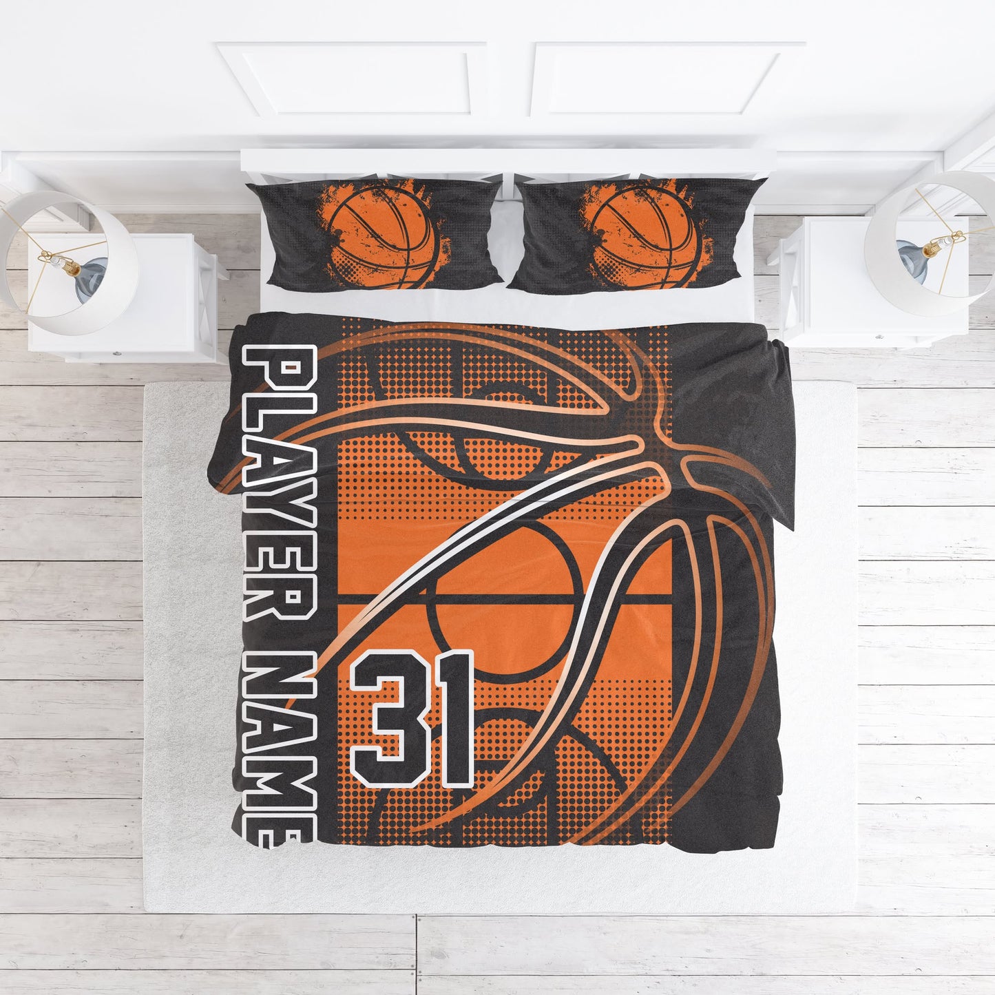 Full Size Basketball Bedding With 2 Pillow Cases