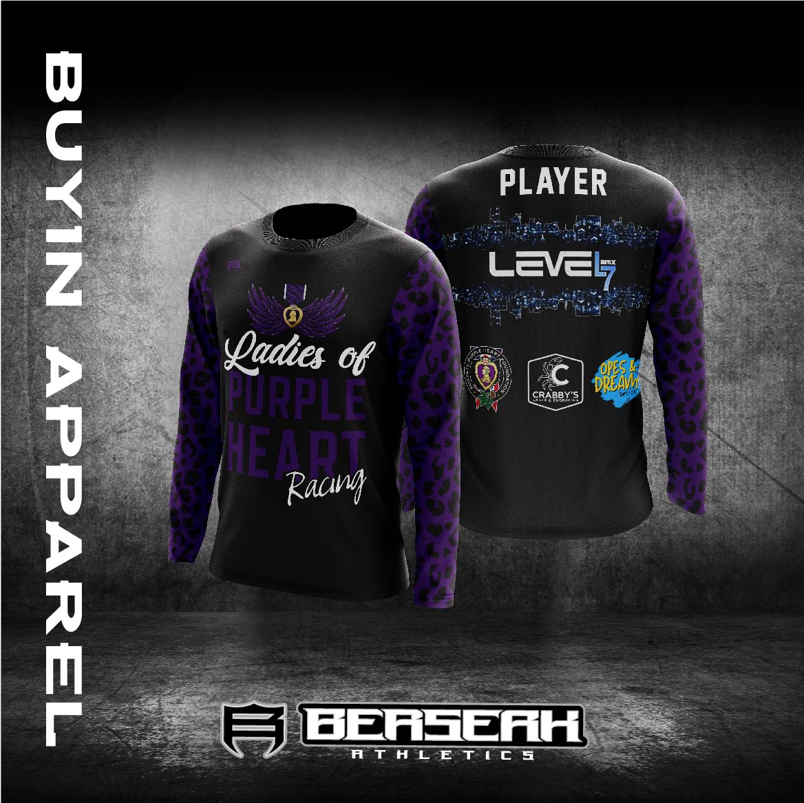 Purple Heart Ladies Cheetah