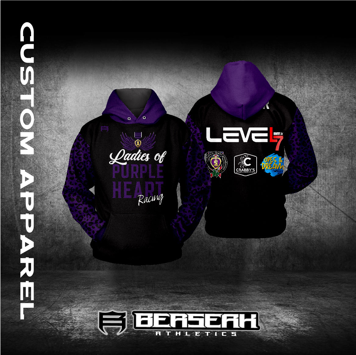 Purple Heart Ladies Cheetah