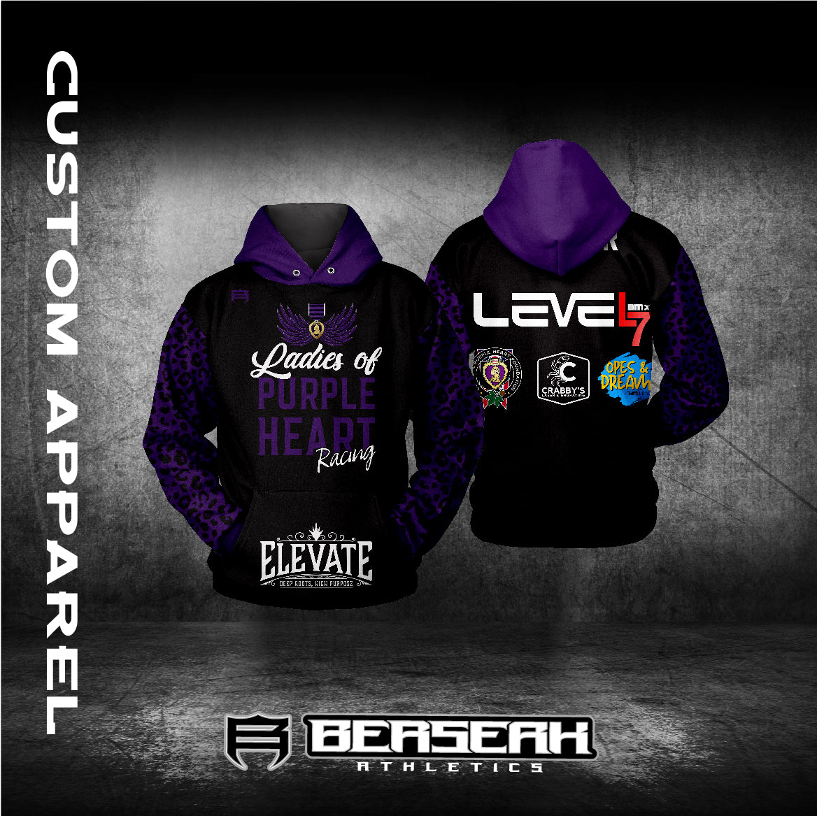 Purple Heart Ladies Cheetah