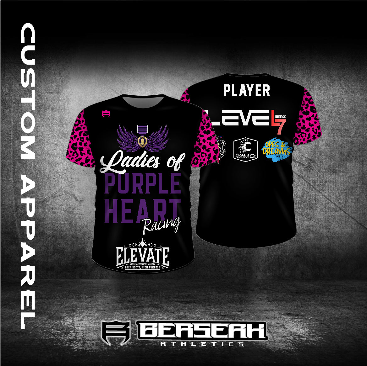 Purple Heart Ladies Cheetah