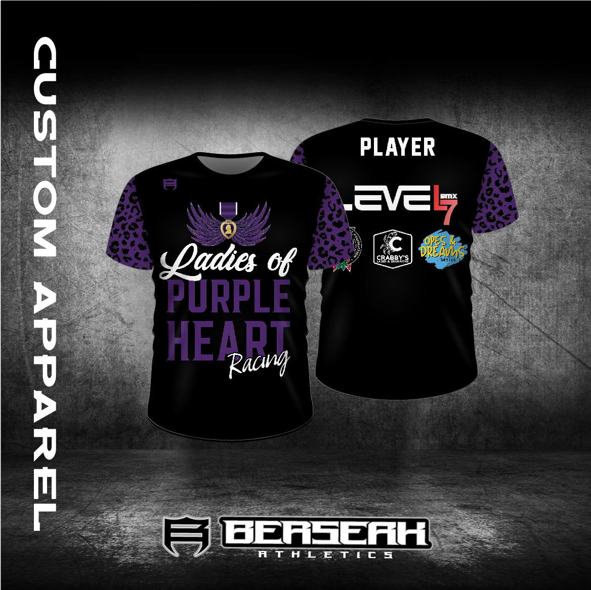 Purple Heart Ladies Cheetah