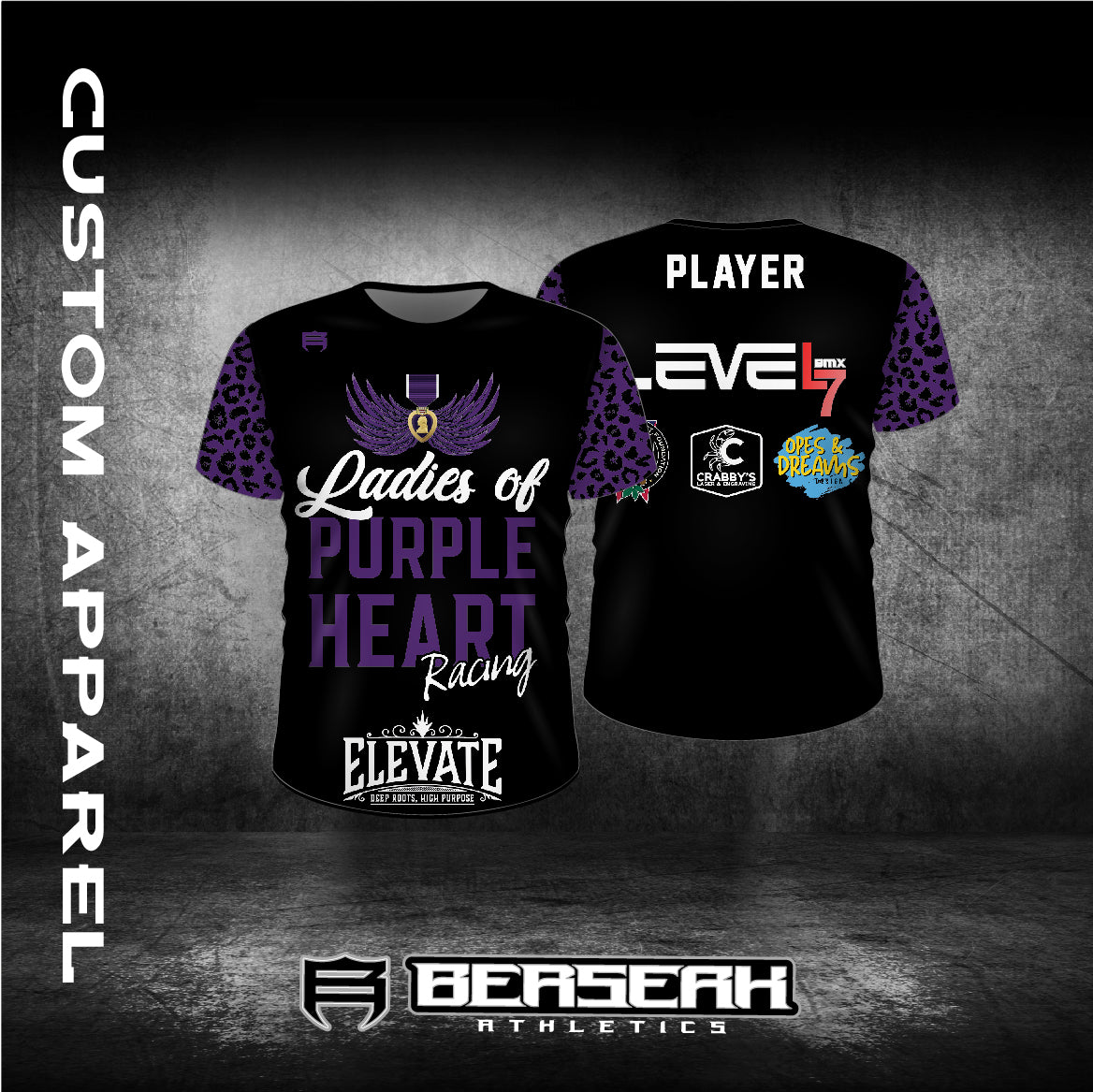 Purple Heart Ladies Cheetah