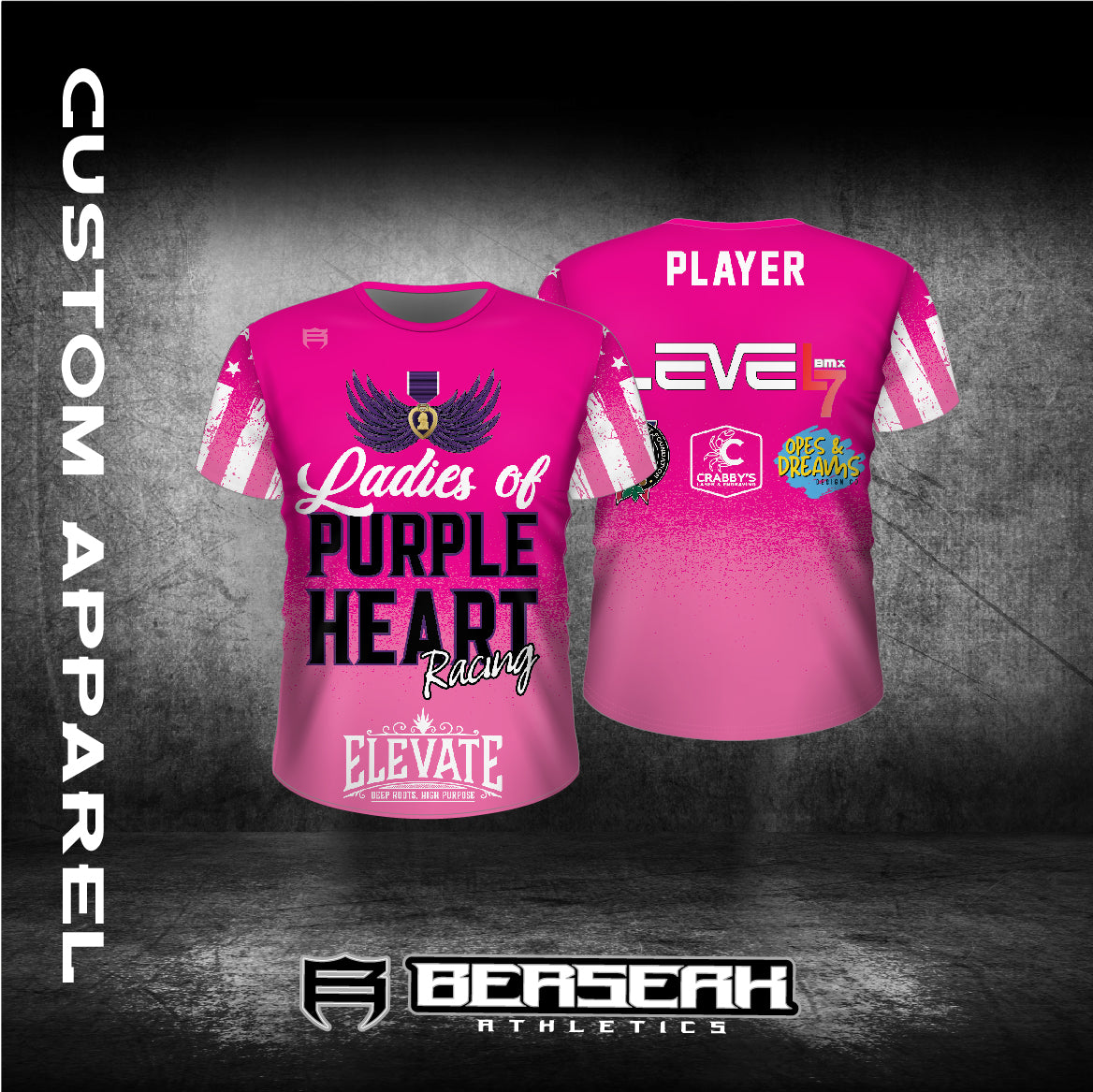 Purple Heart Ladies Stars