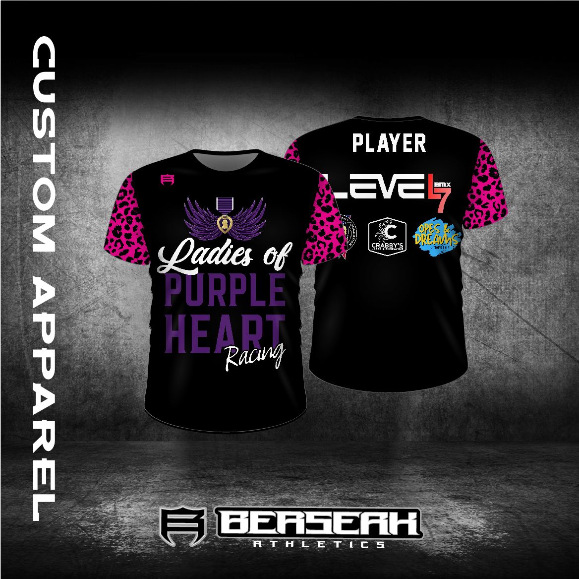 Purple Heart Ladies Cheetah