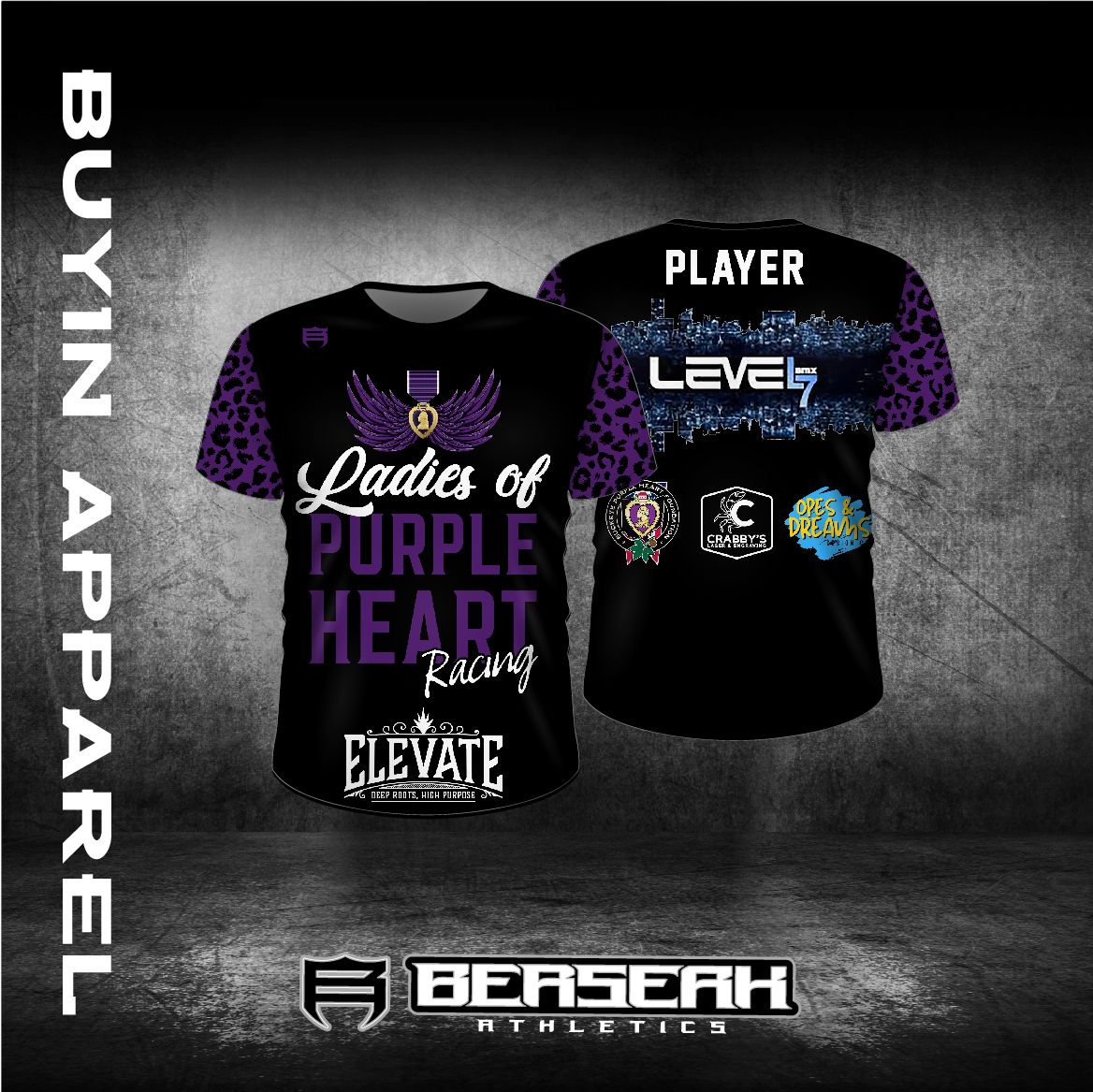 Purple Heart Ladies Cheetah