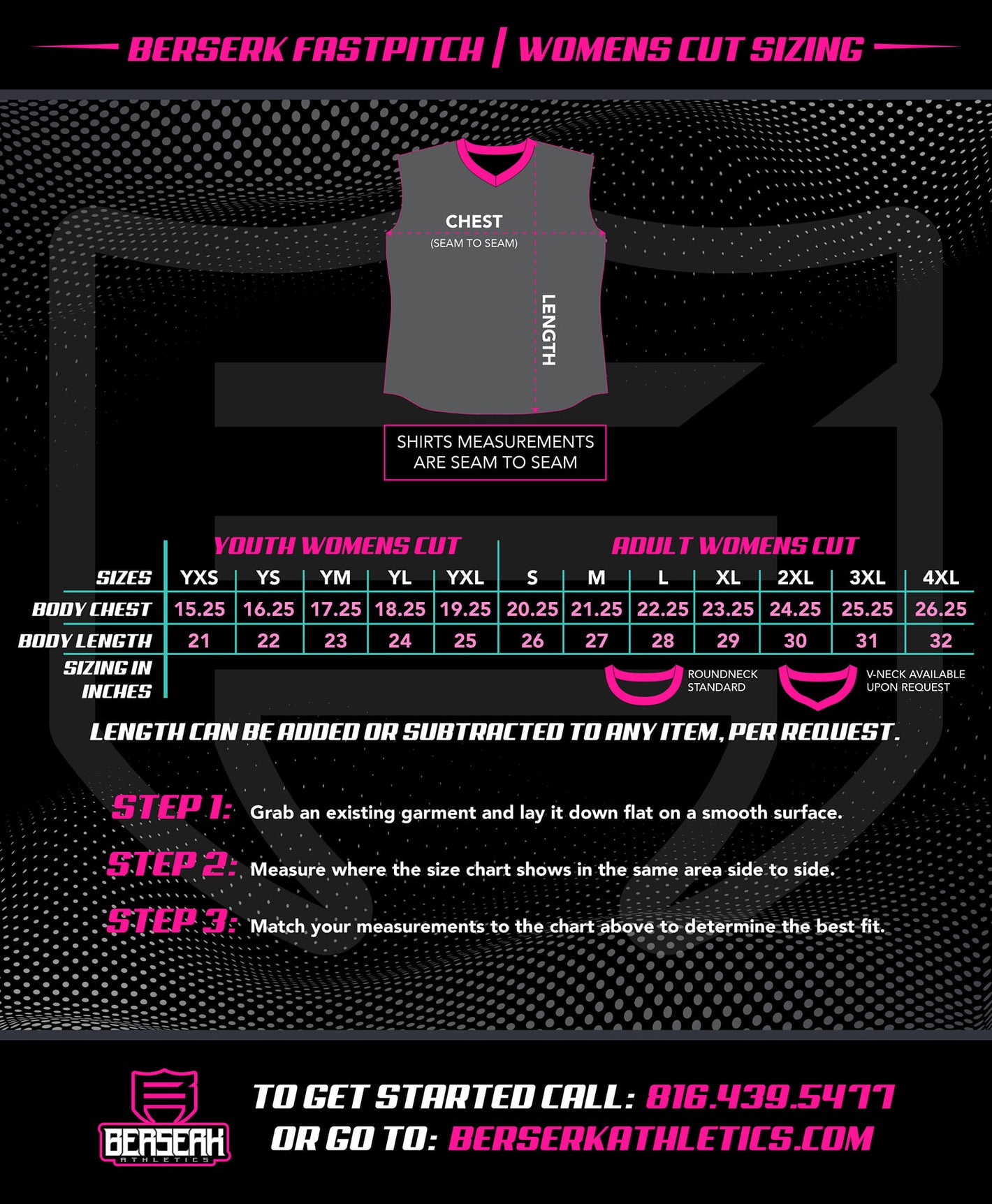 Fast-Pitch Size Charts – Berserk Athletics
