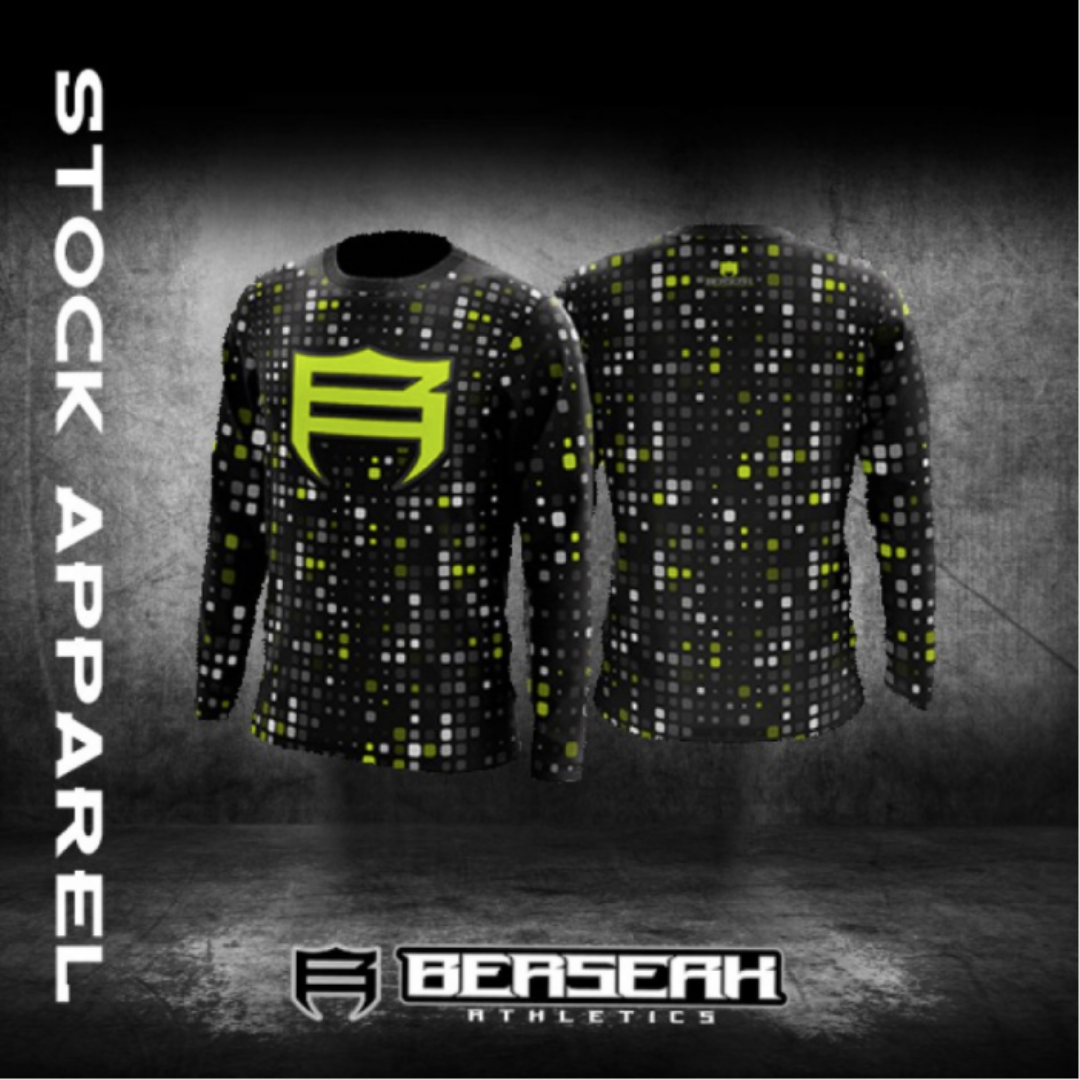 Long Sleeve Jersey |Abstract Squares-Black